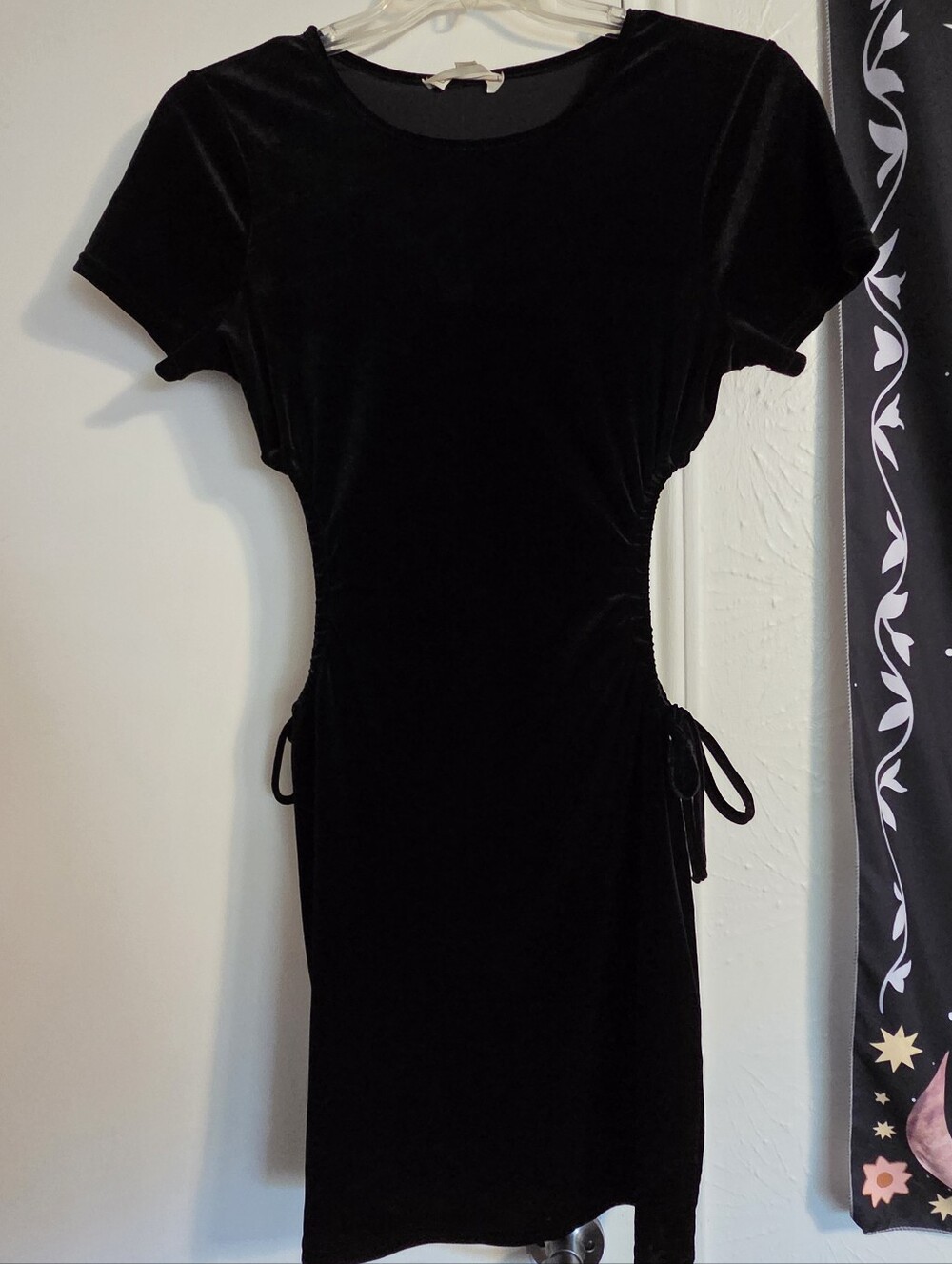 No Comment NY LA Black Velvet Cut-out Dress